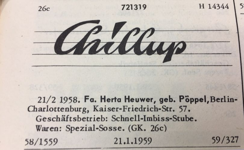 Herta Heuwers Chillup, eingetragen als Marke 721319 beim Deutschen Patent- und Markenamt. (Quelle: DPMA)